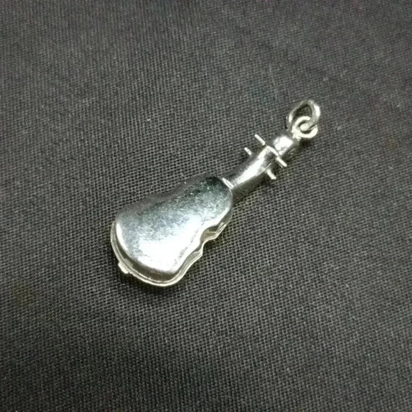 JMS 3D Sterling Violin Cello Charm Pendant - Picture 2 of 4